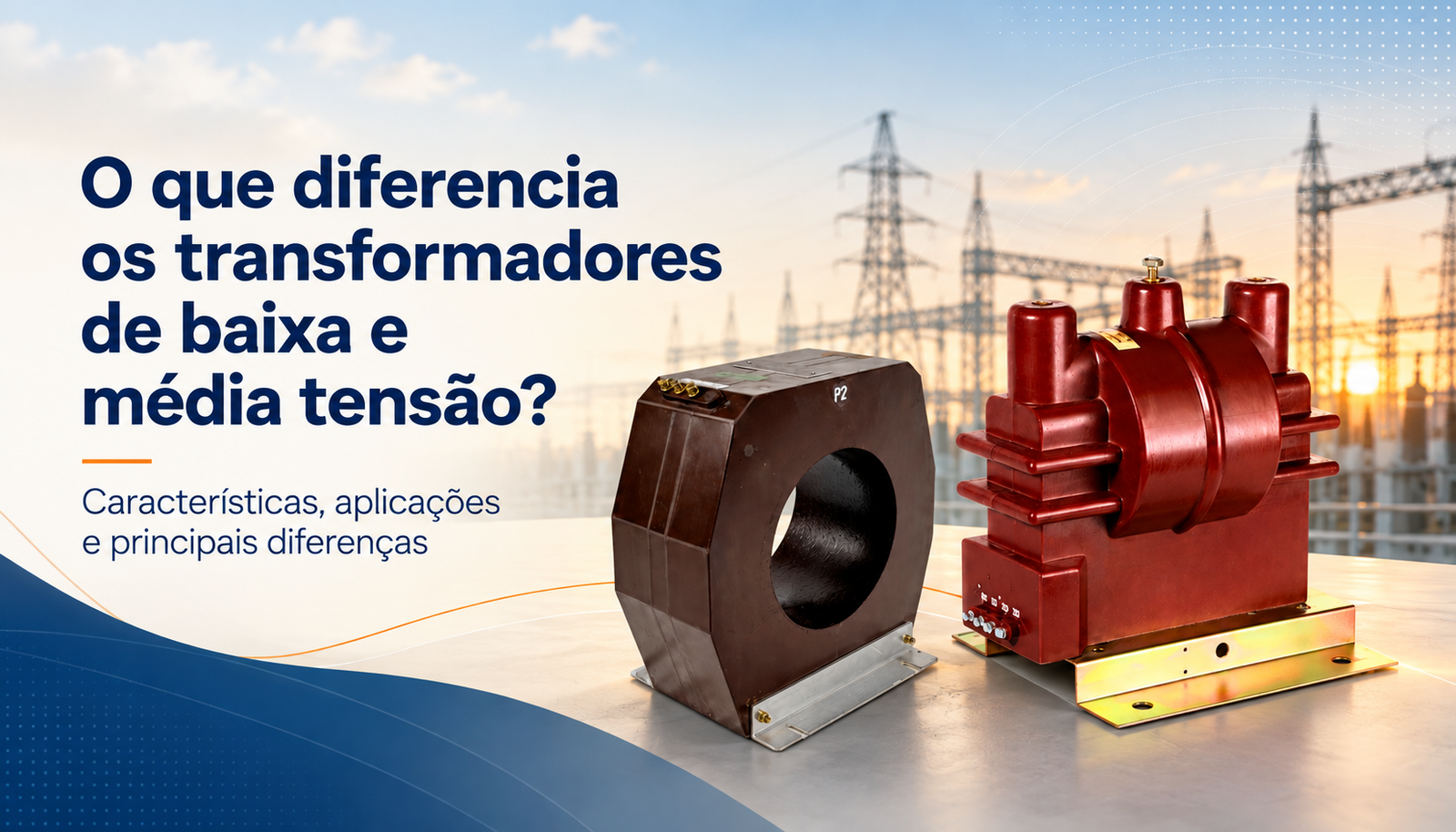 O que diferencia os transformadores de baixa e média tensão